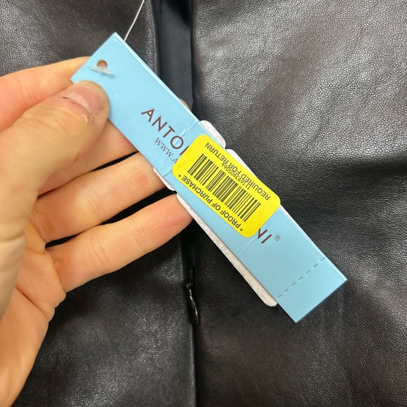 ANTONIO MELANI Black Leather Mini Dress - Picture 5 of 5